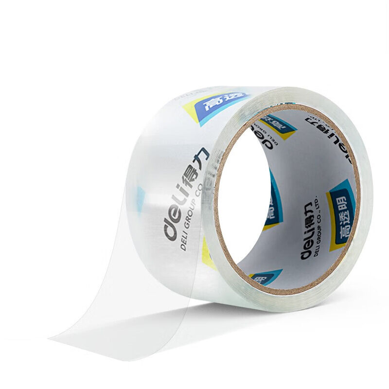 得力 高粘度高韧性封箱胶带6卷装 48mm*40y高透明高粘性封箱打包胶带   302466卷
