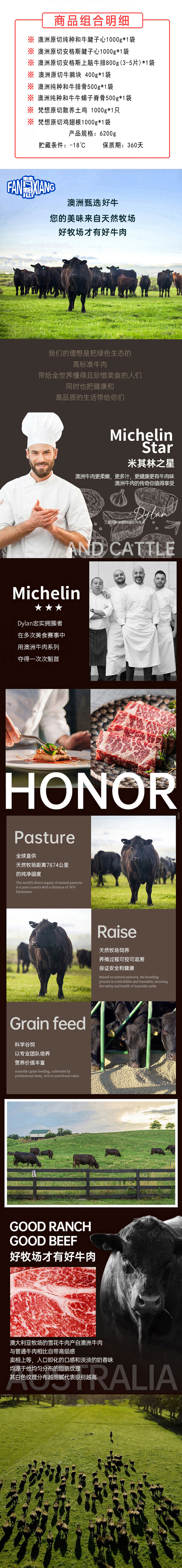 积分商城详情图片梵想澳洲原切牛肉生鲜组合12.4斤套装
